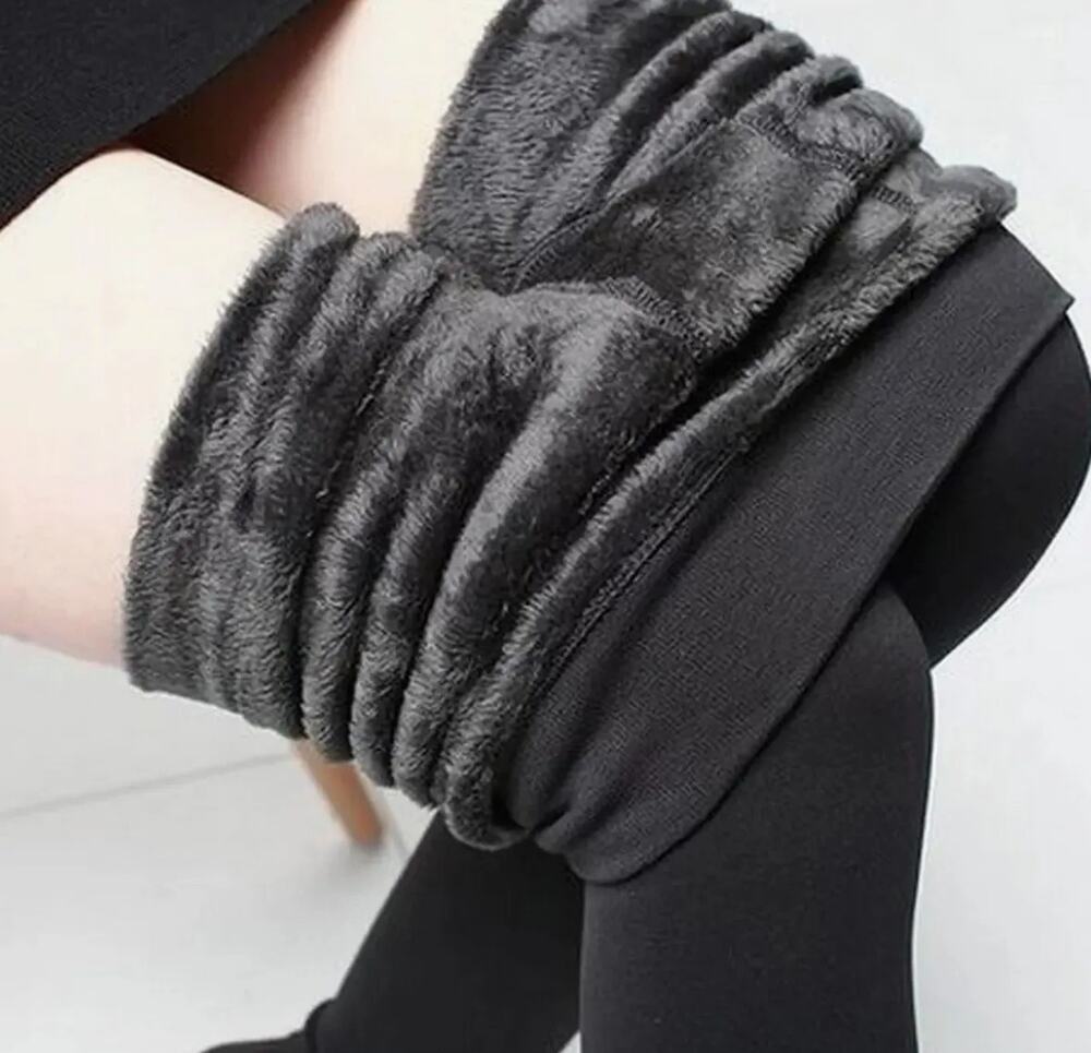 Black Plus Size Fleece Thermal Stirrup Leggings – Winter